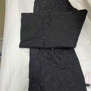 Talbots Black Quilted Scarf